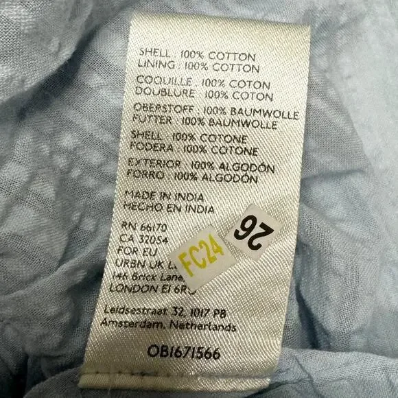 Women's Free People Leave It To Me Blouse Puff Sleeve Peplum Babydoll Crop Top L - Picture 10 of 10